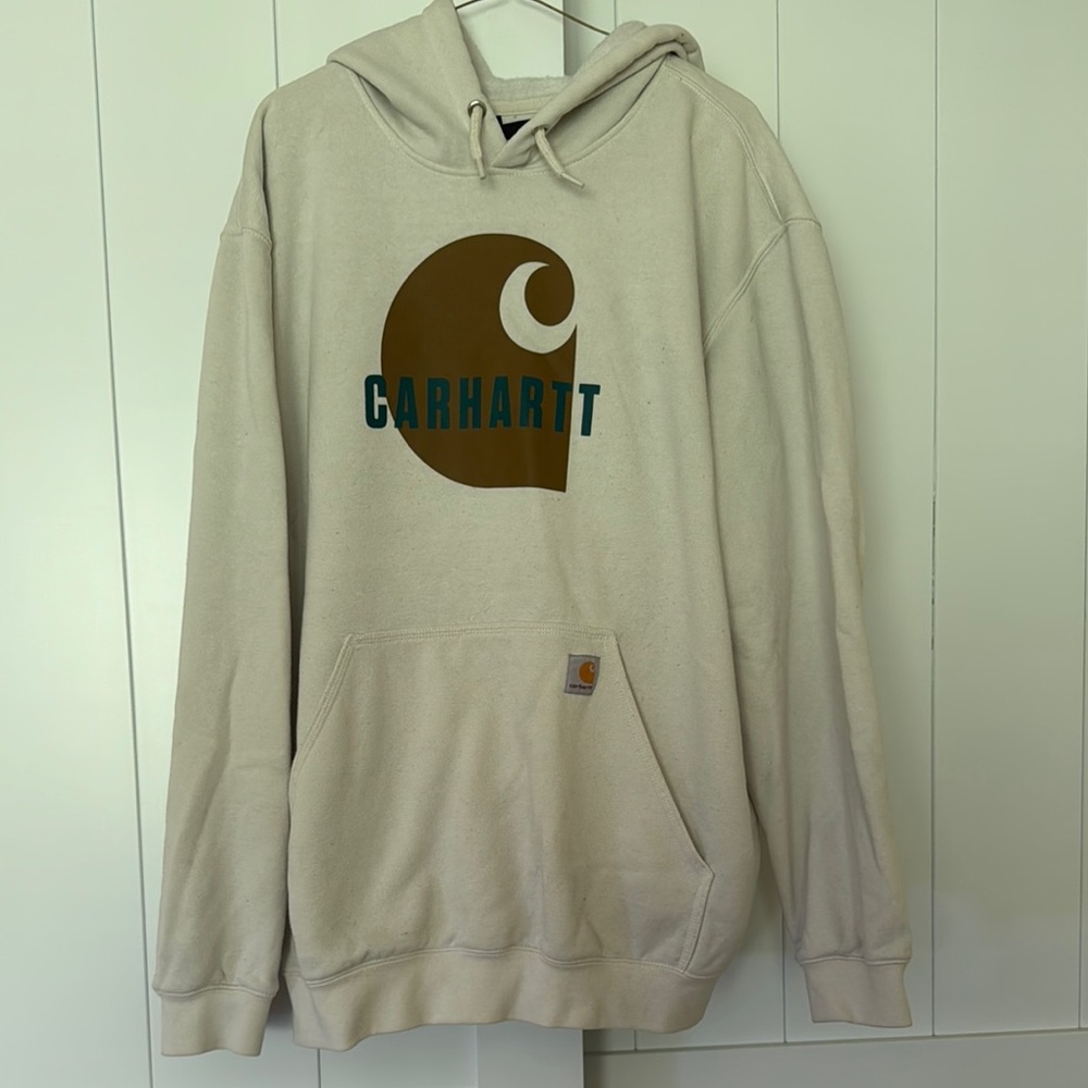 Carhartt Tan Hoodie with Logo